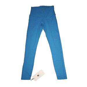 Queenieke Women's High Waist Stretch Yoga Active Leggings Blue Size Medium NEW